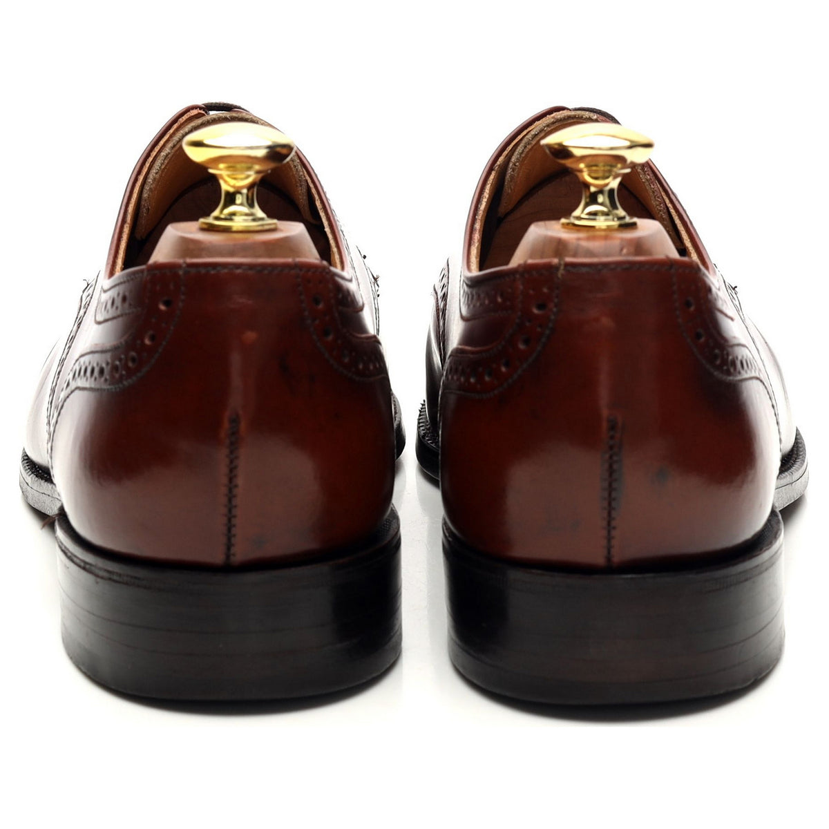 &#39;Kelso&#39; Brown Leather Derby Brogues UK 8