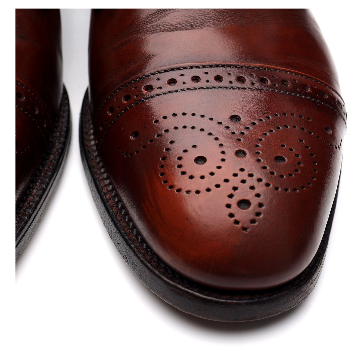 &#39;Kelso&#39; Brown Leather Derby Brogues UK 8