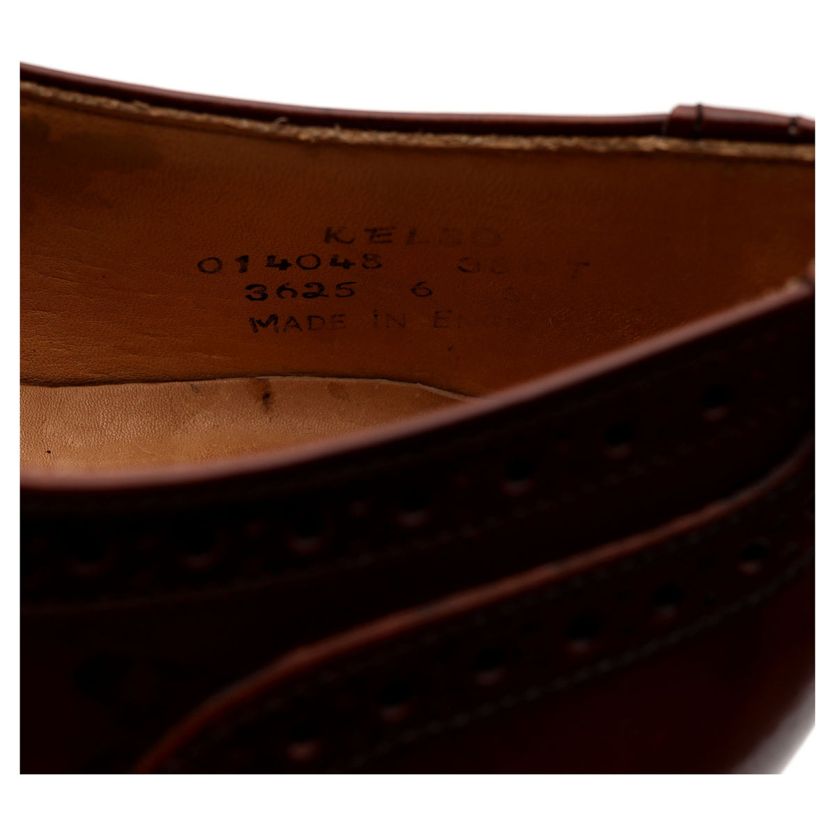 &#39;Kelso&#39; Brown Leather Derby Brogues UK 8