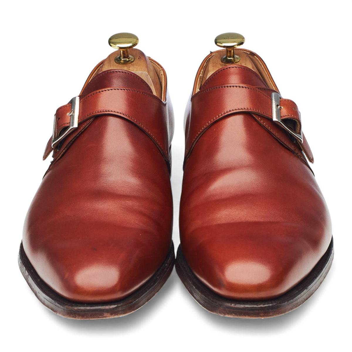 'Monkton' Tan Brown Leather Monk Strap UK 8.5 E