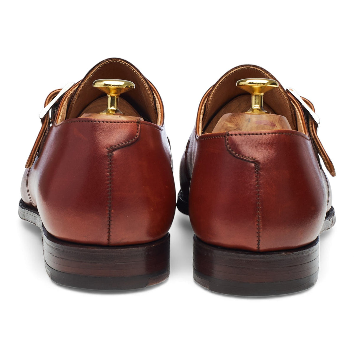 'Monkton' Tan Brown Leather Monk Strap UK 8.5 E