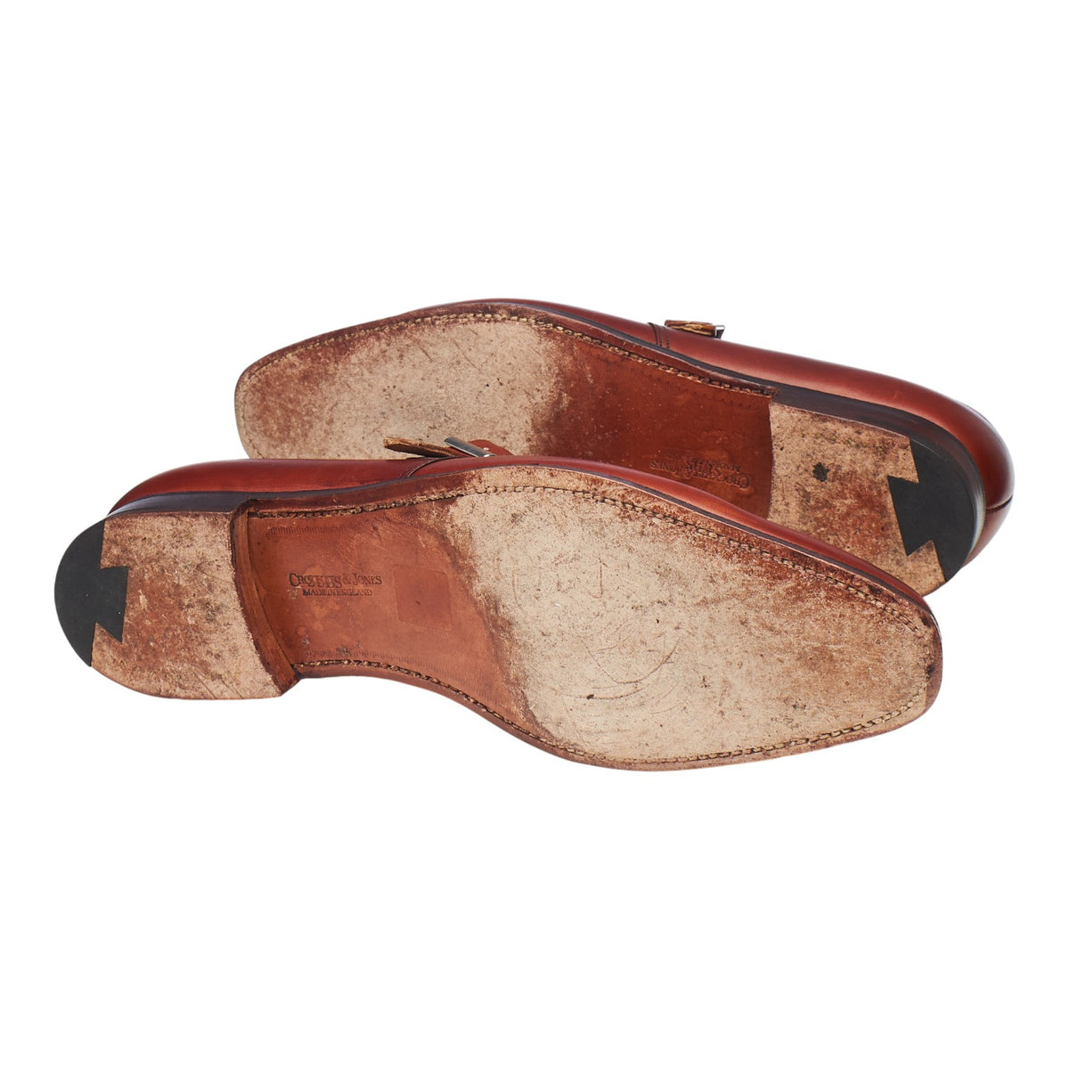 'Monkton' Tan Brown Leather Monk Strap UK 8.5 E