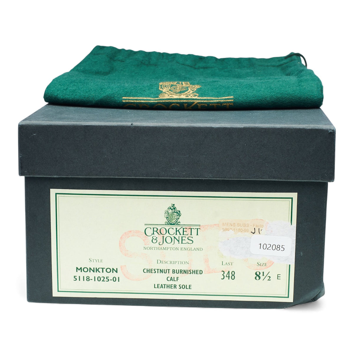 'Monkton' Tan Brown Leather Monk Strap UK 8.5 E