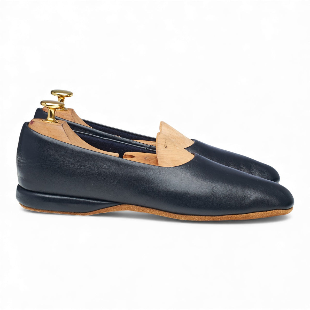 Women's 'Corinth 3' Navy Blue Leather Slippers UK 4 E