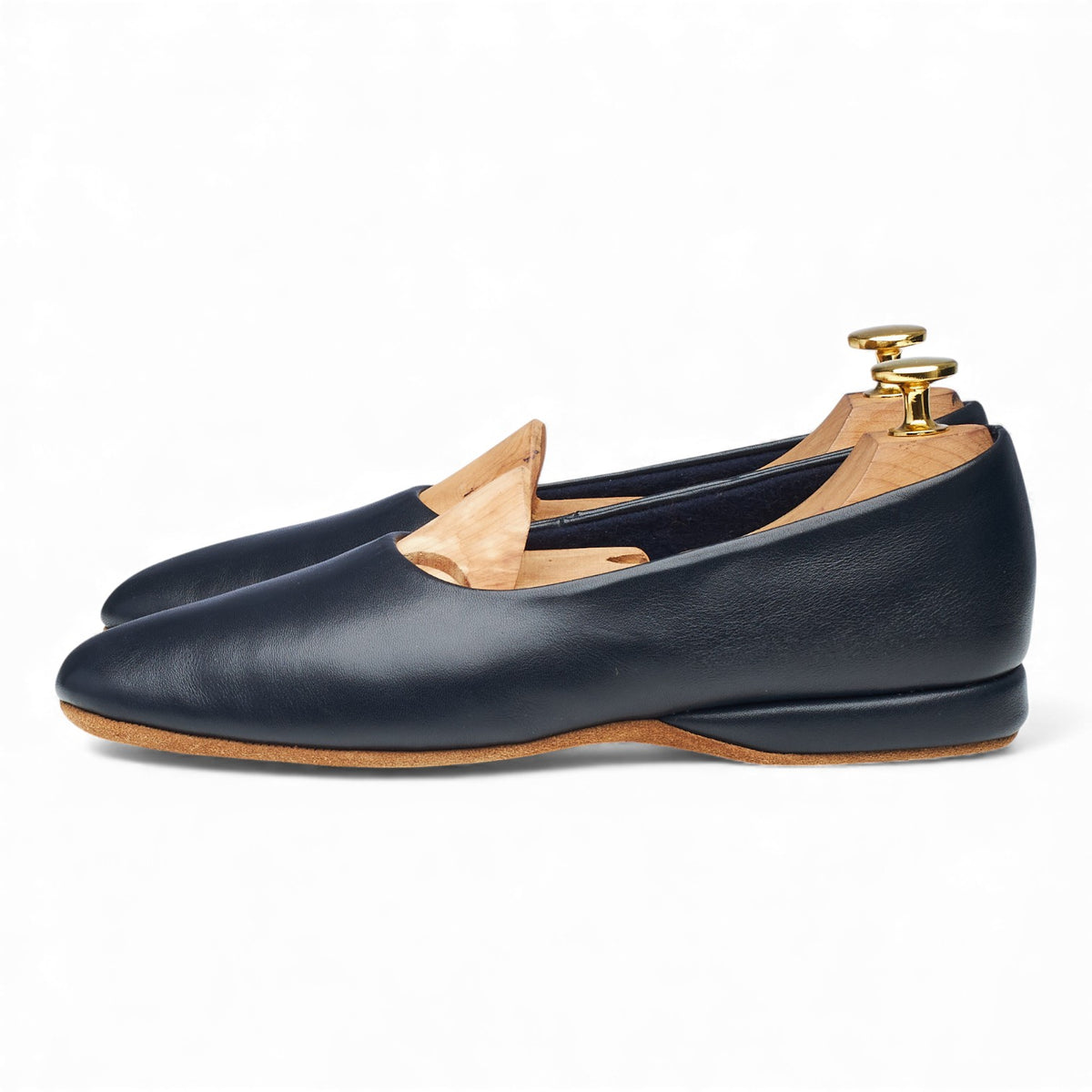 Women's 'Corinth 3' Navy Blue Leather Slippers UK 4 E