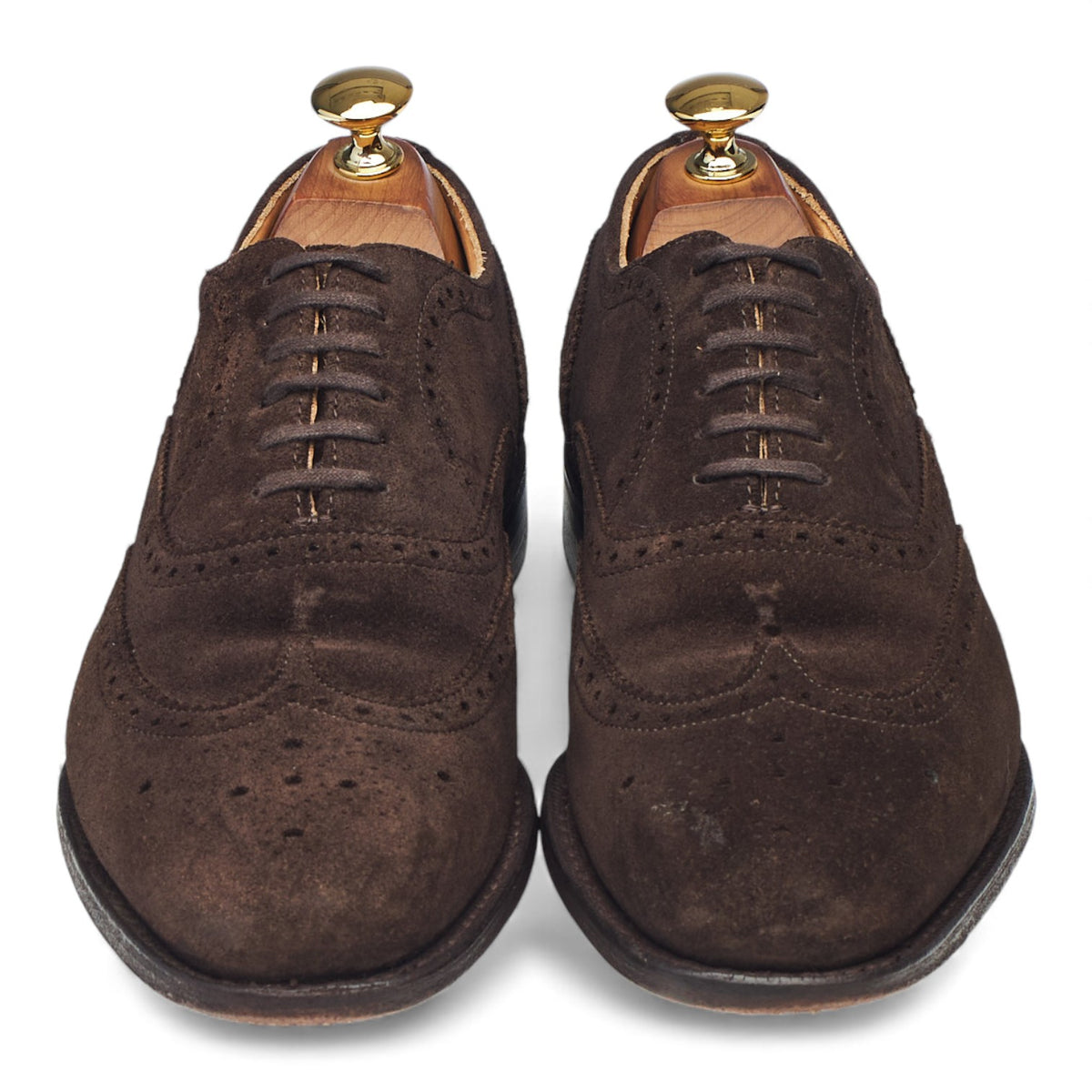 'Kimcote' Dark Brown Suede Oxford Brogues UK 6 F