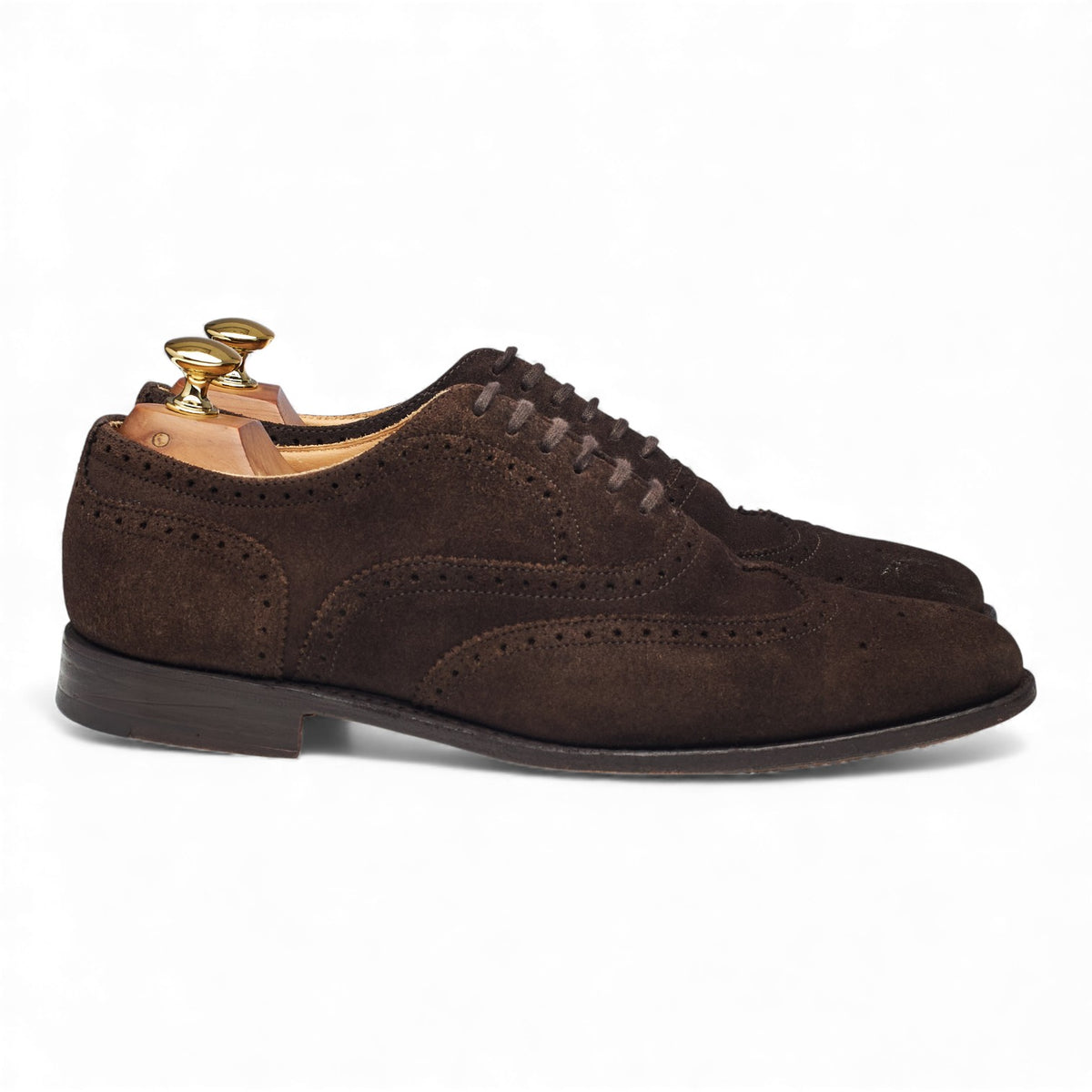 'Kimcote' Dark Brown Suede Oxford Brogues UK 6 F