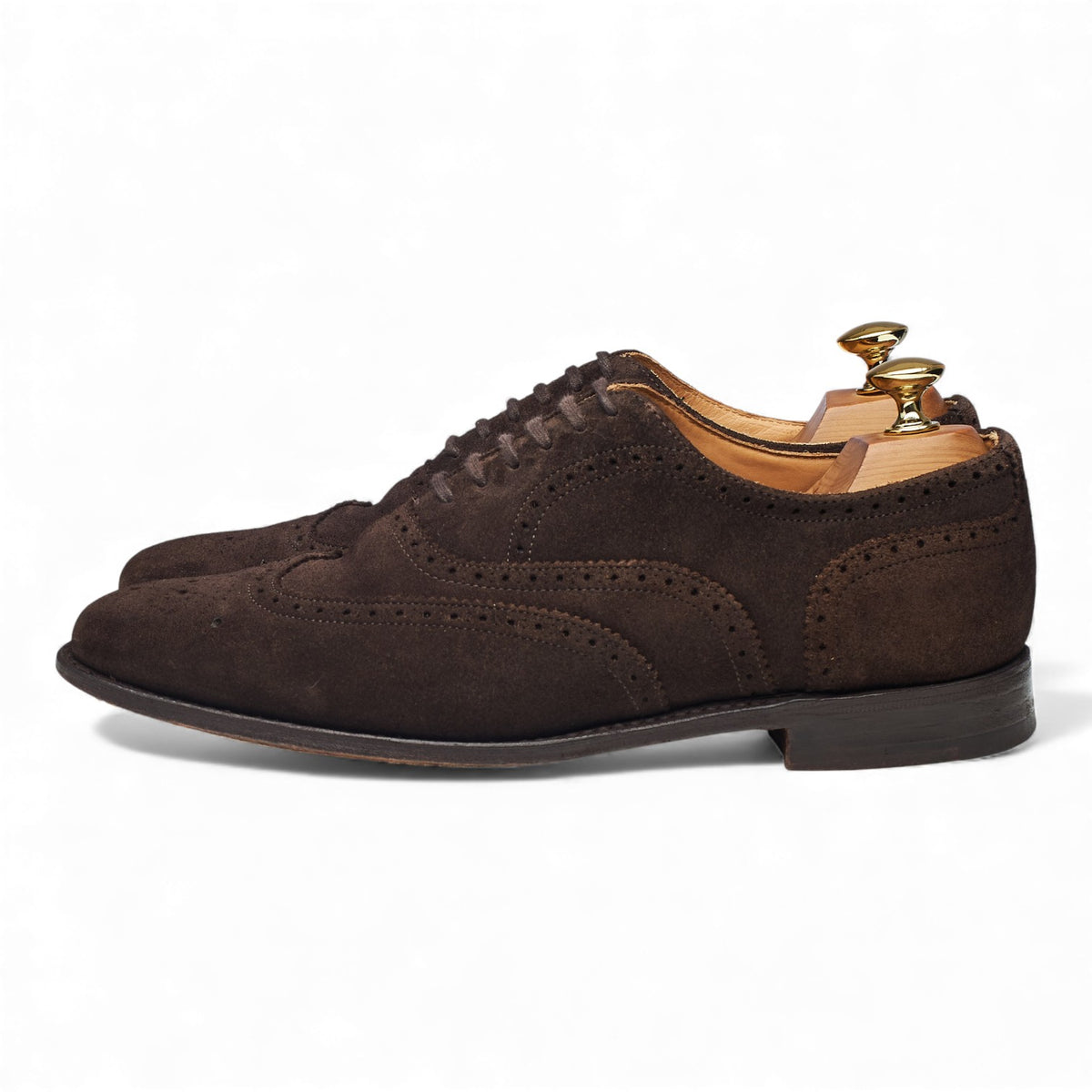 'Kimcote' Dark Brown Suede Oxford Brogues UK 6 F