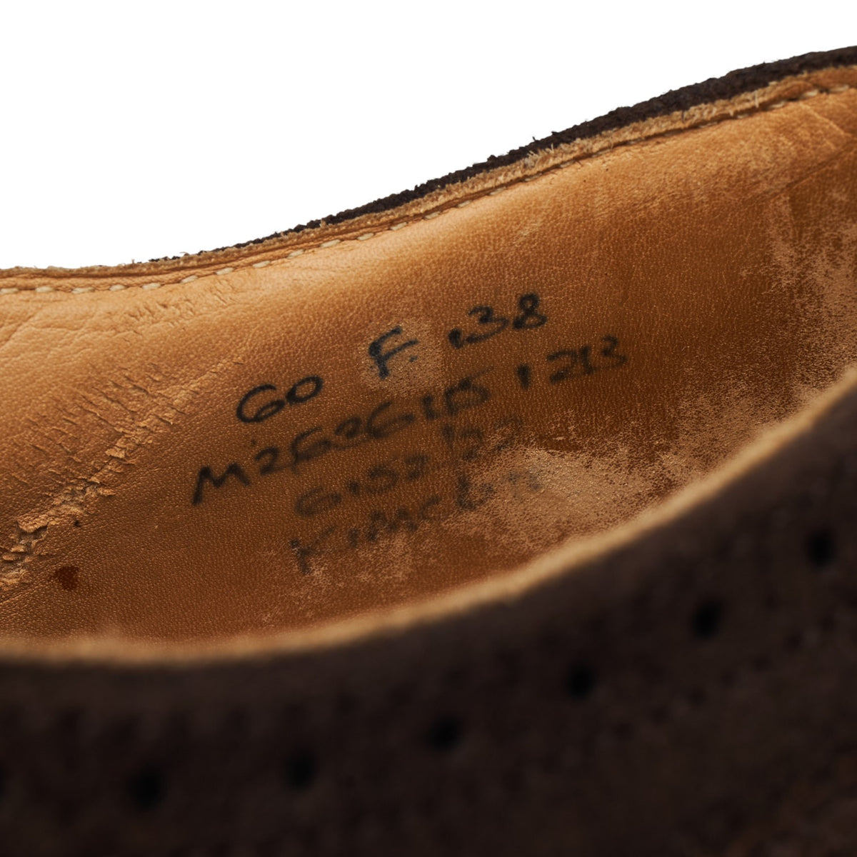 'Kimcote' Dark Brown Suede Oxford Brogues UK 6 F