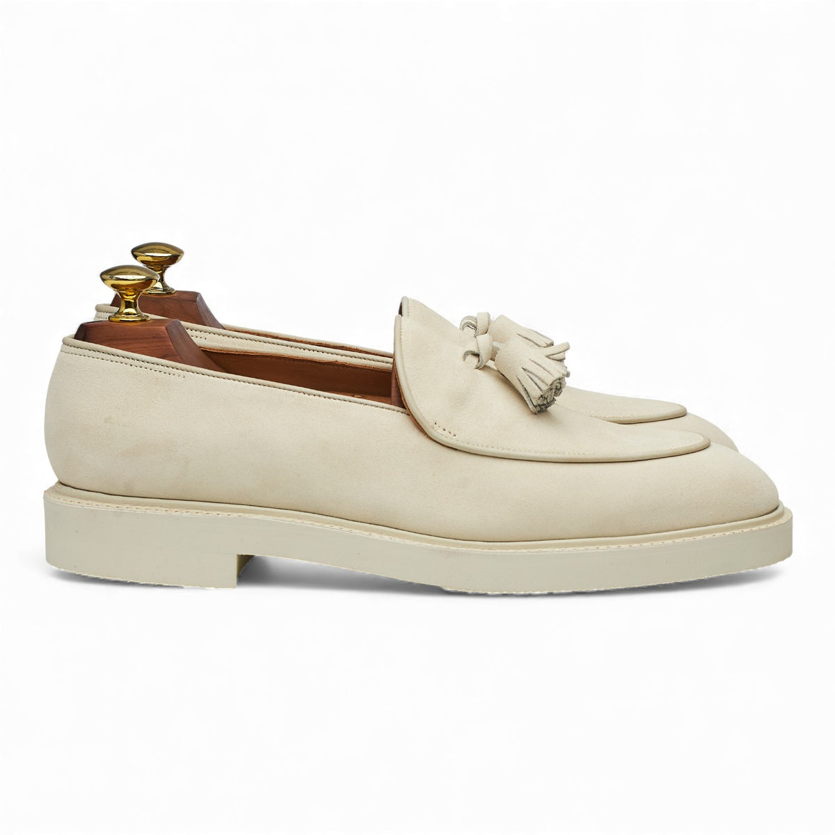 'Edmond' Sand Suede Tassel Loafers UK 7.5 E