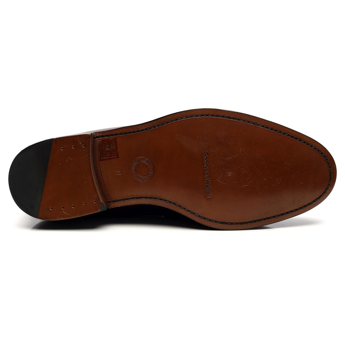 &#39;Milan&#39; Burgundy Leather Tassel Loafers UK 11