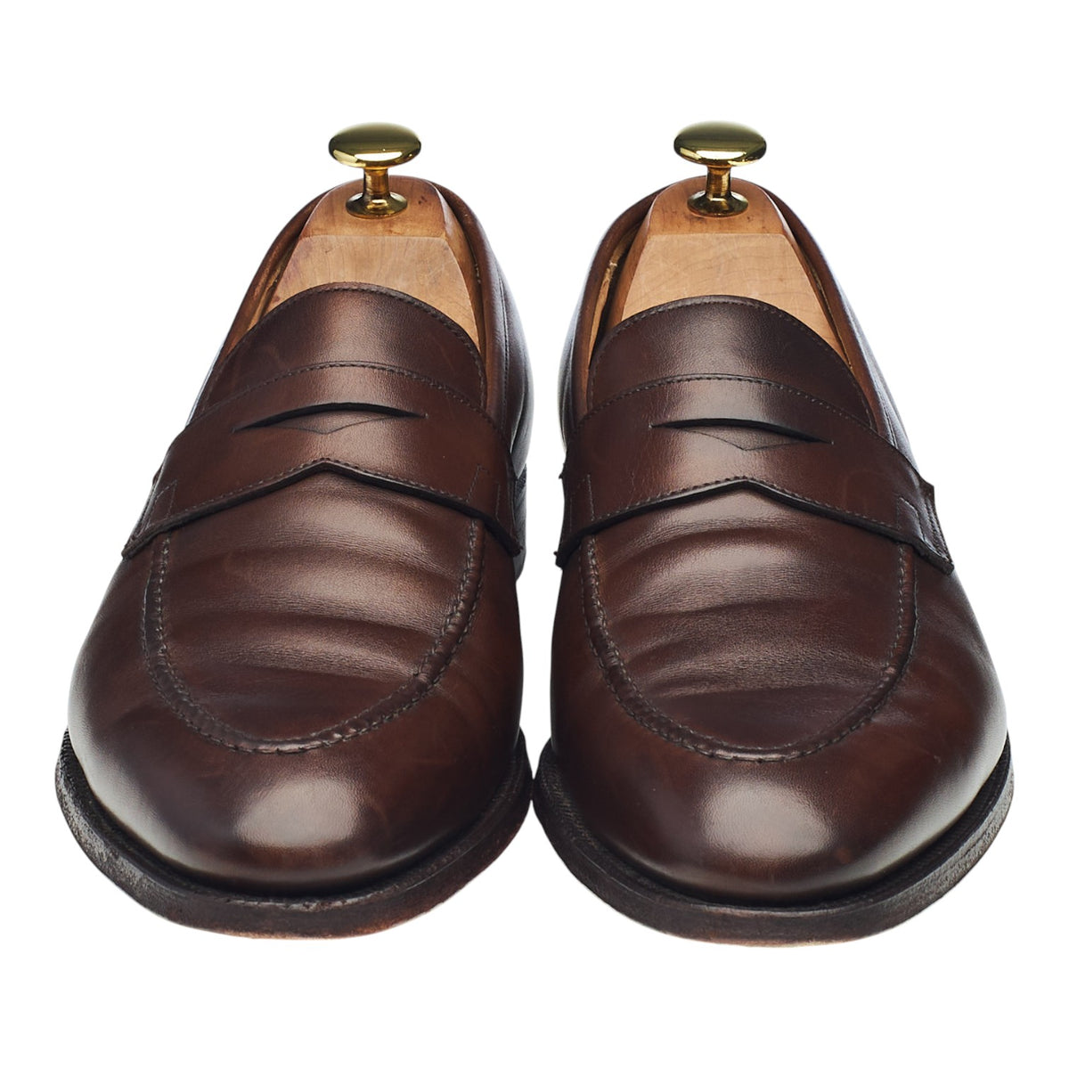 'Sydney' Dark Brown Leather Loafers UK 8.5 E