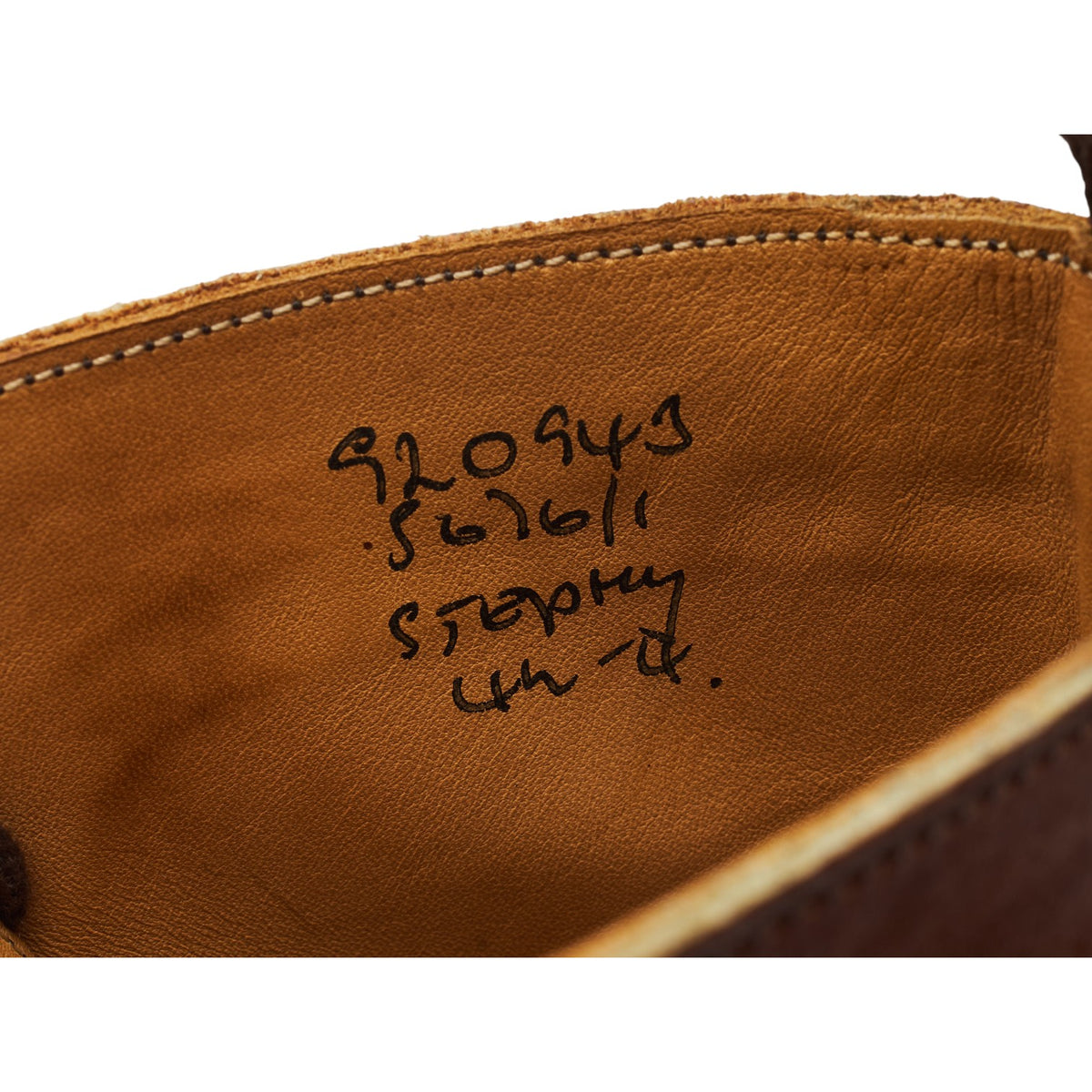 Women's 'Stephy' Tan Brown Leather Brogue Boots UK 4.5