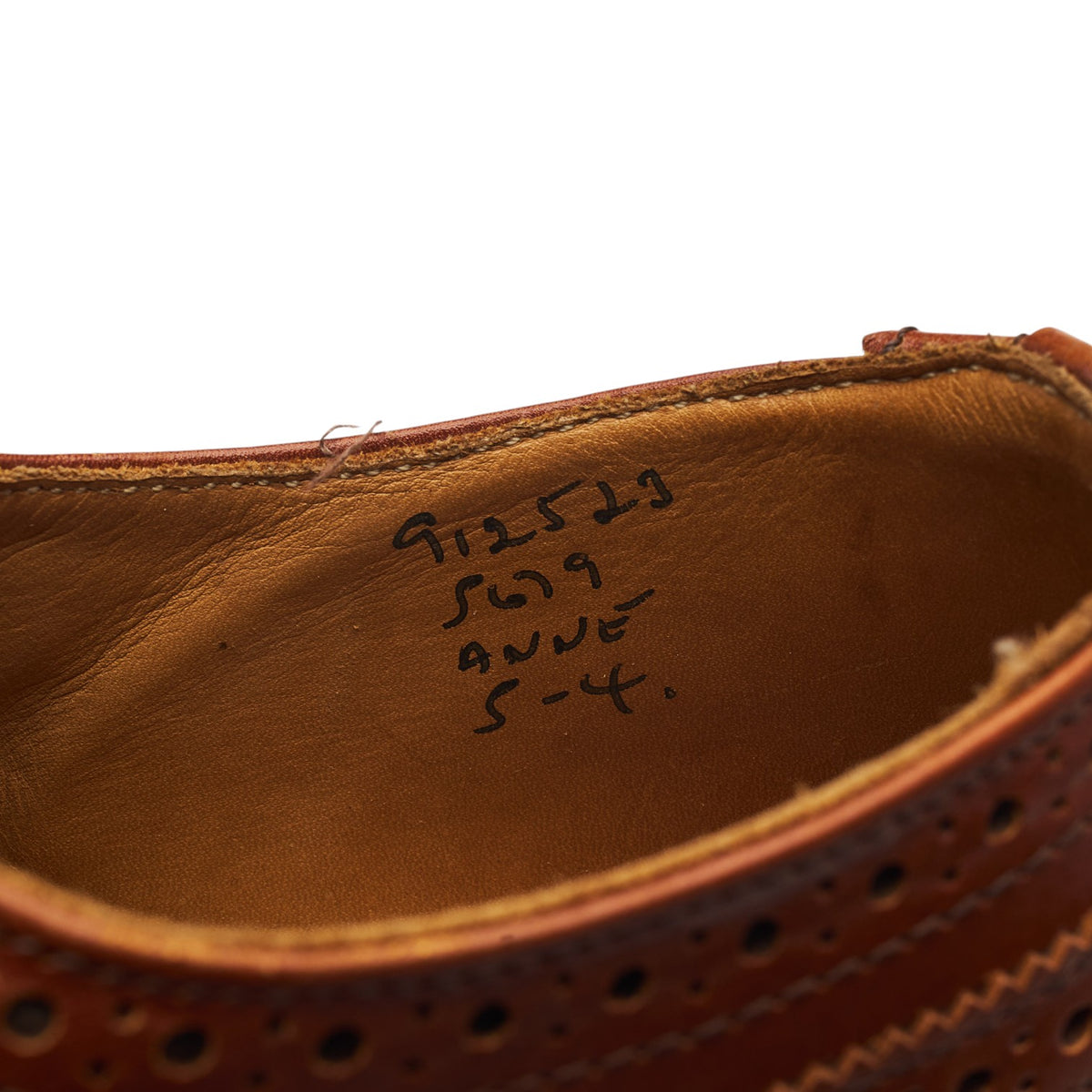 Women's 'Anne' Tan Brown Leather Derby Brogues UK 5