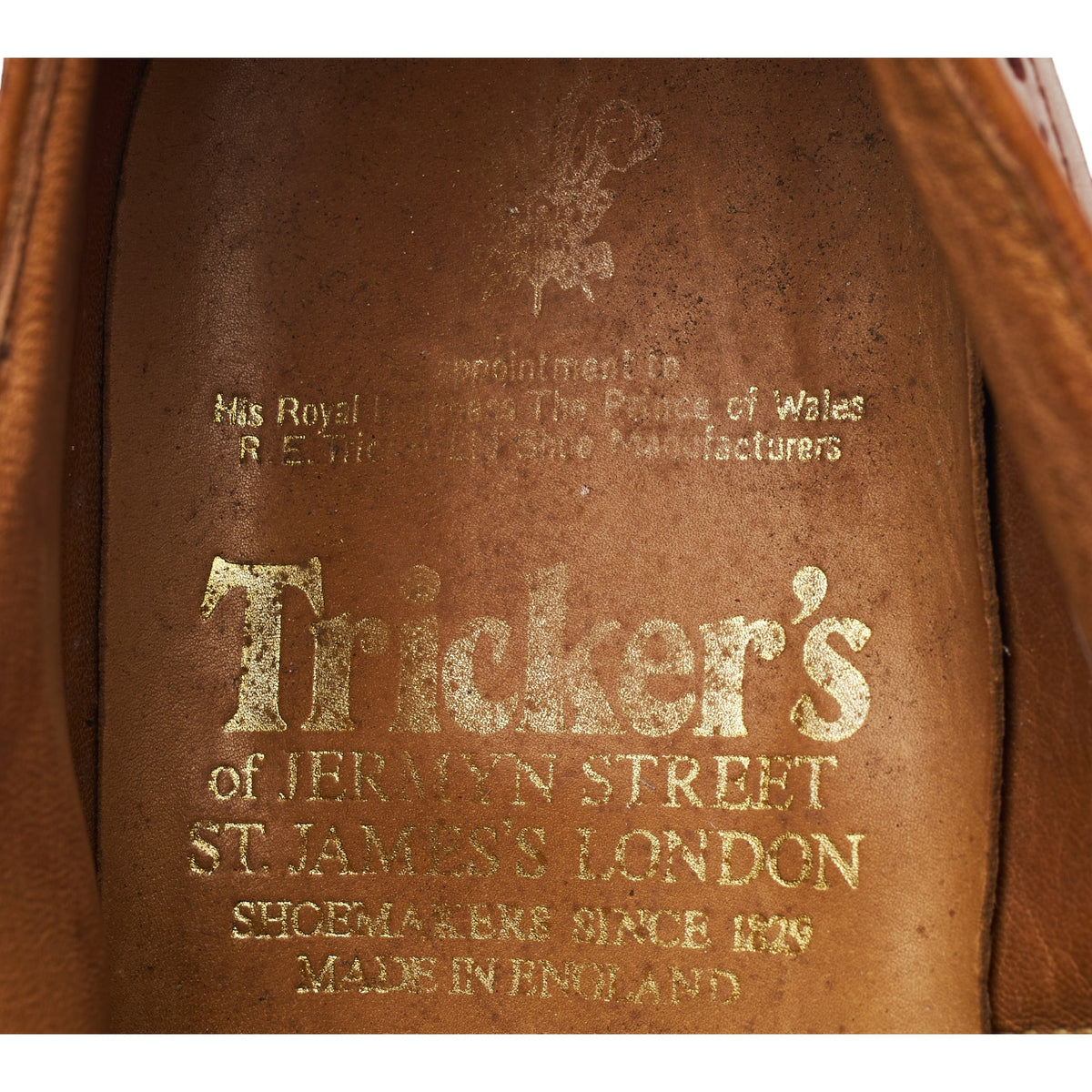 Vintage 'Bourton' Tan Brown Leather Derby Brogues UK 9