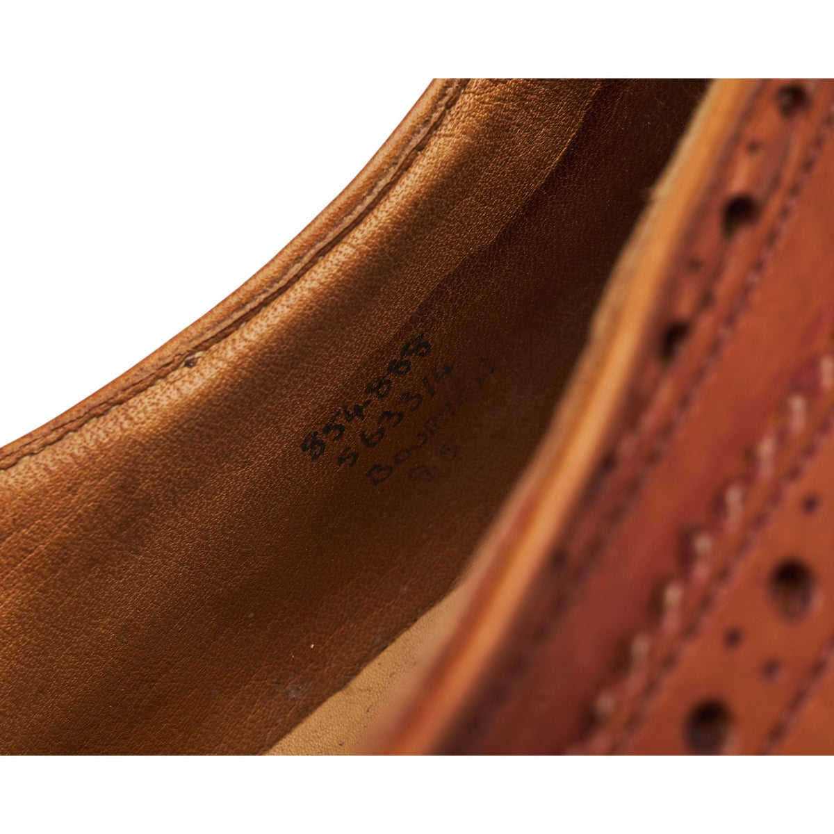 Vintage 'Bourton' Tan Brown Leather Derby Brogues UK 9