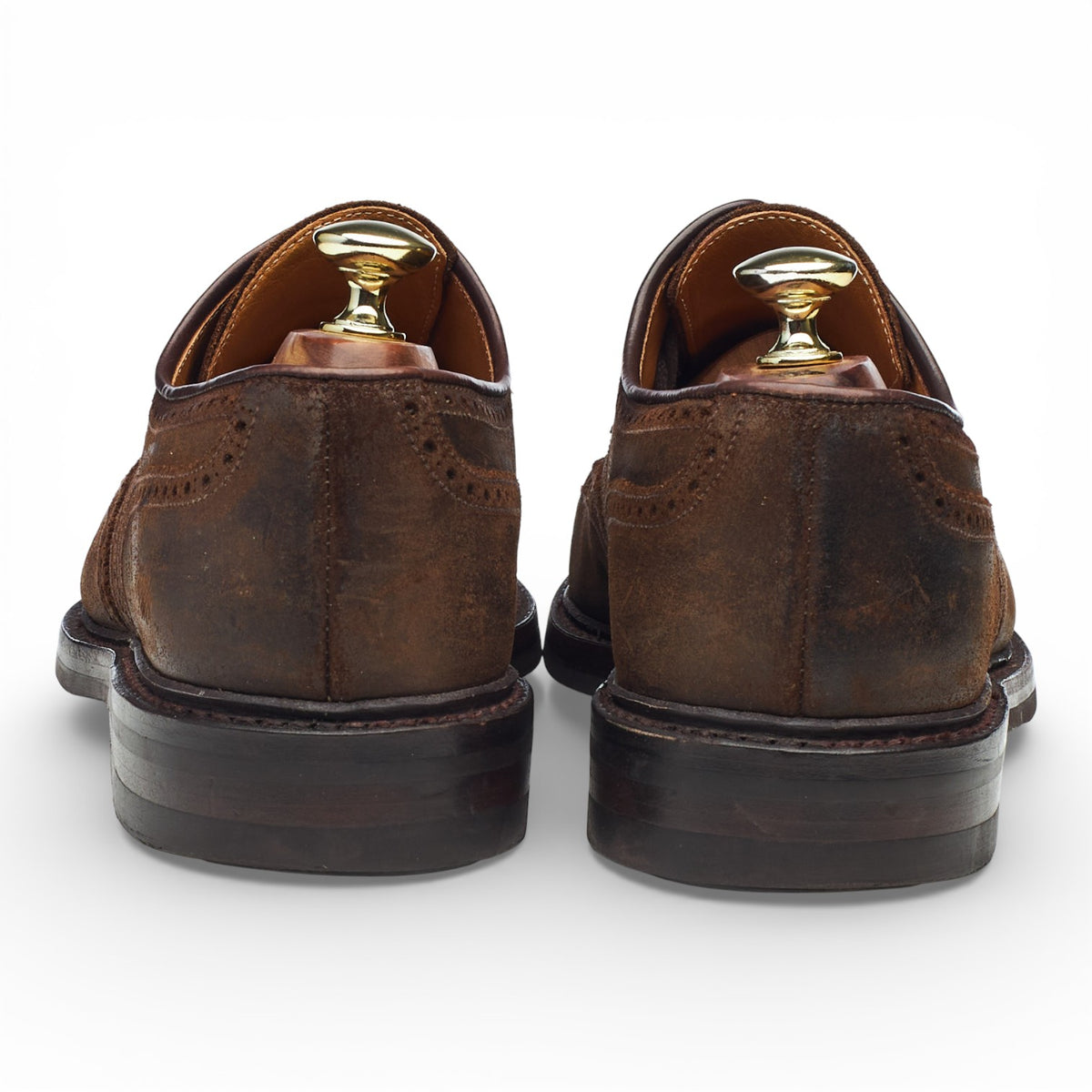 'Exmoor' Dark Brown Rough Out Suede Derby Brogues UK 7.5 E