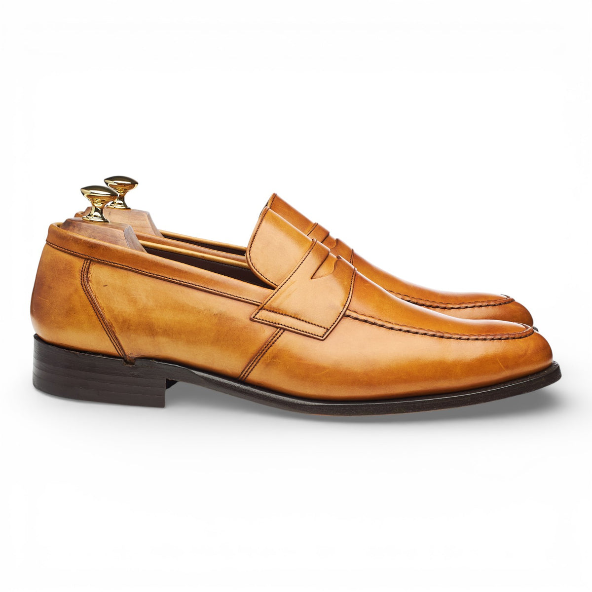 Charles Tyrwhitt Tan Brown Leather Loafers UK 10.5 F