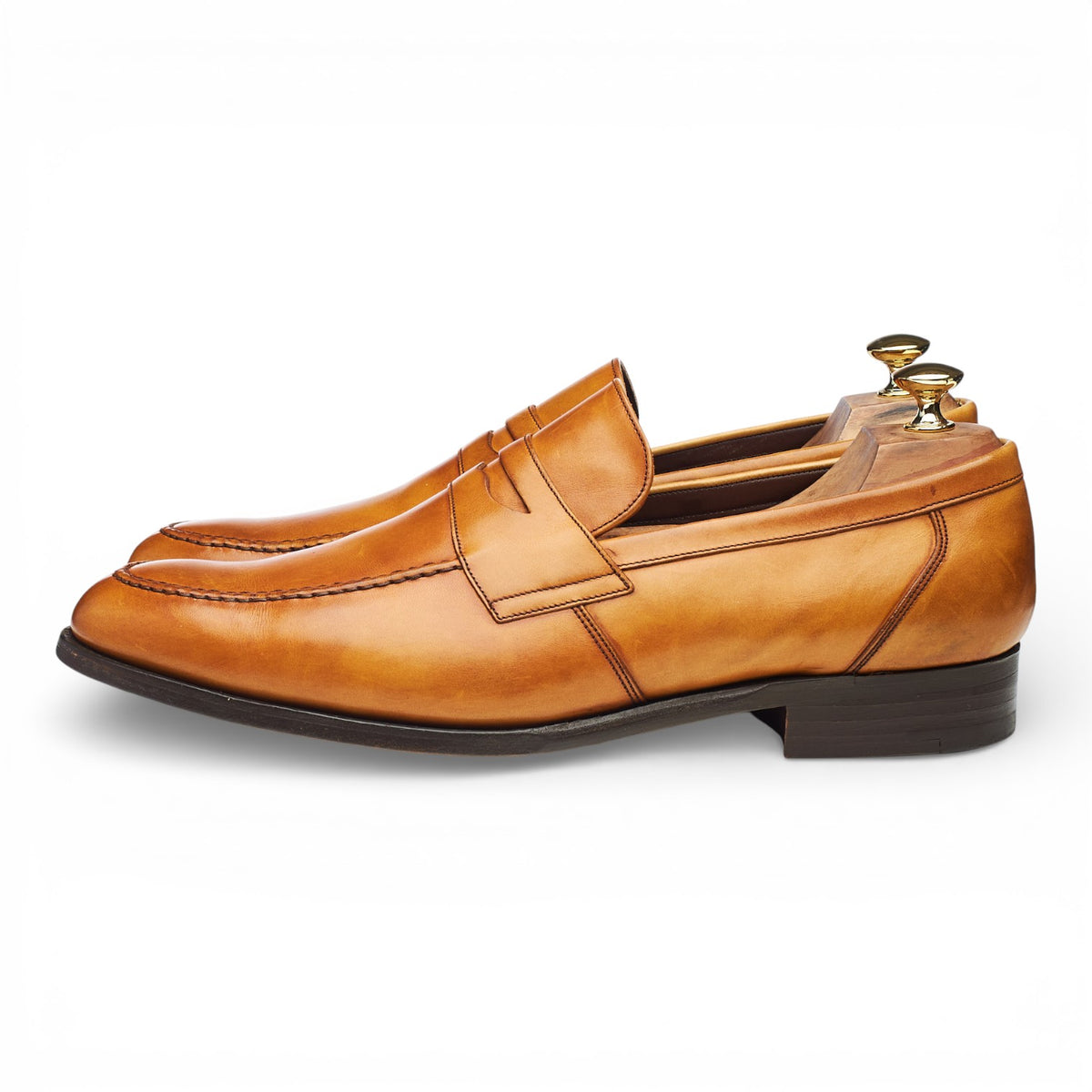 Charles Tyrwhitt Tan Brown Leather Loafers UK 10.5 F