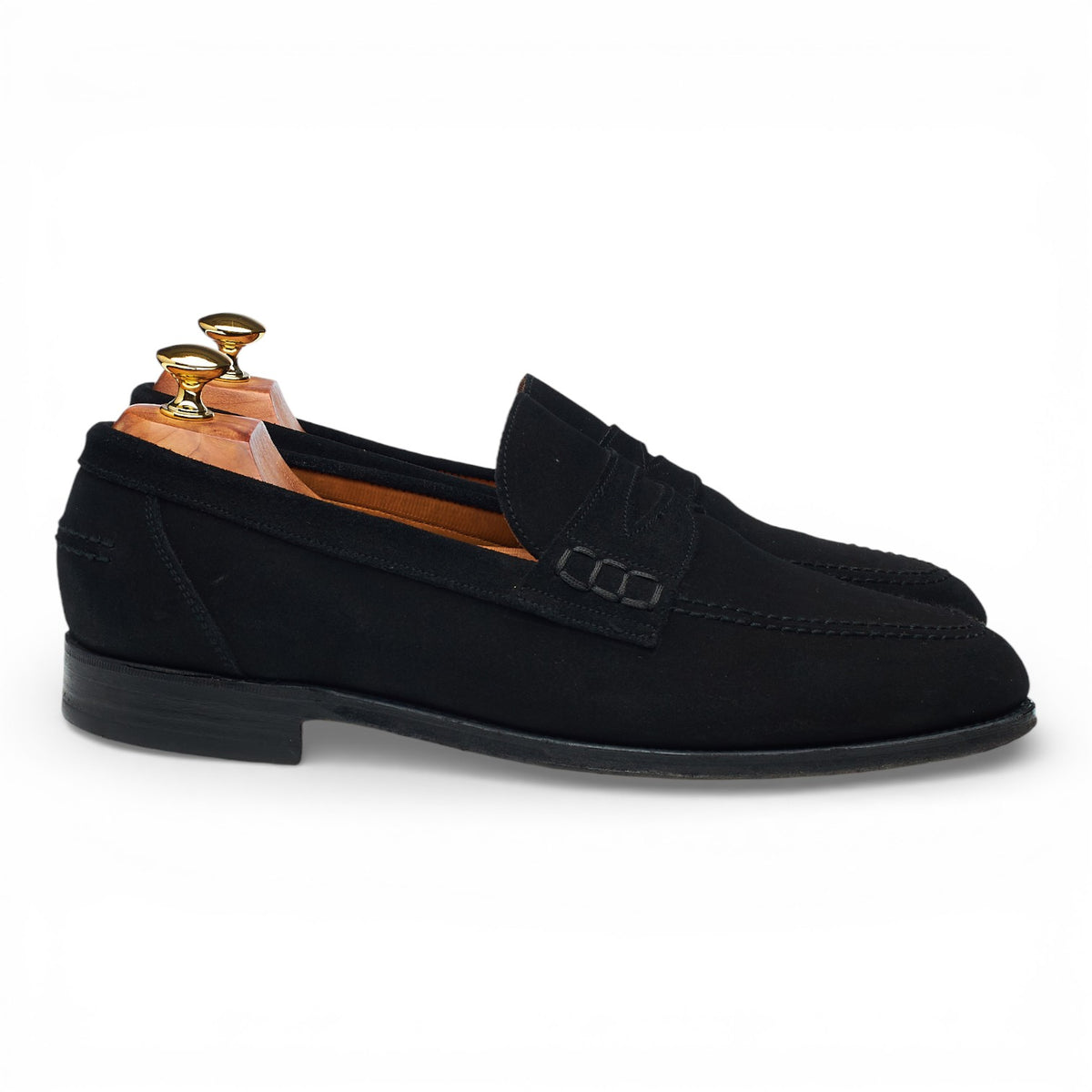 'Finsbury' Black Suede Loafers UK 10 EX
