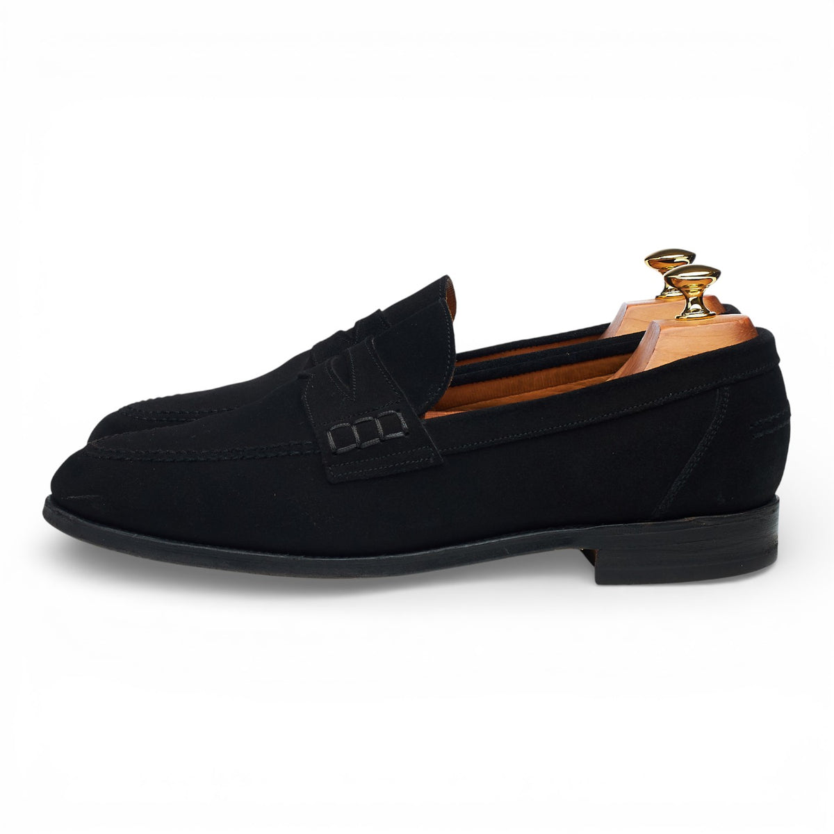 'Finsbury' Black Suede Loafers UK 10 EX