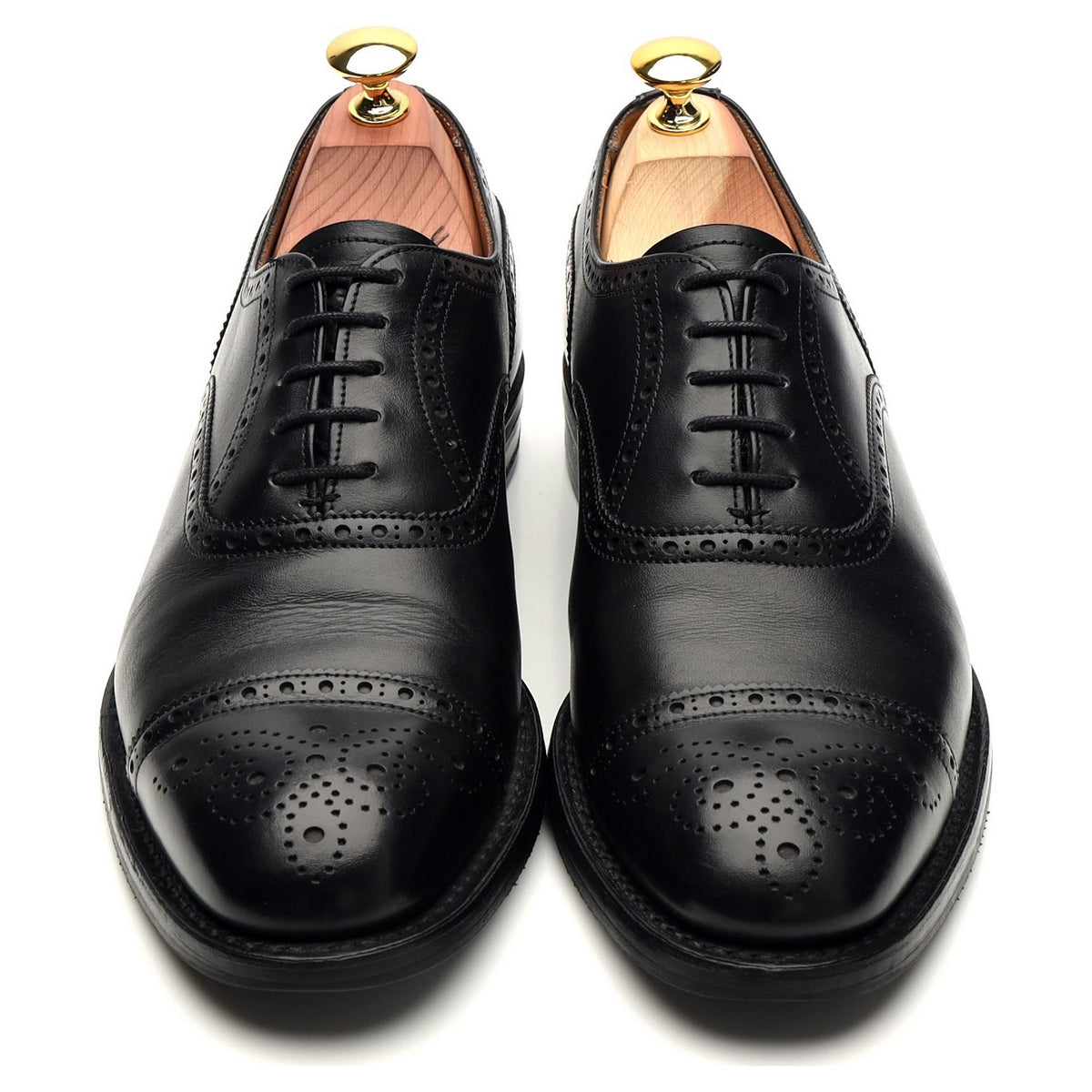 &#39;Wilfred&#39; Black Leather Oxford Brogue UK 7 F