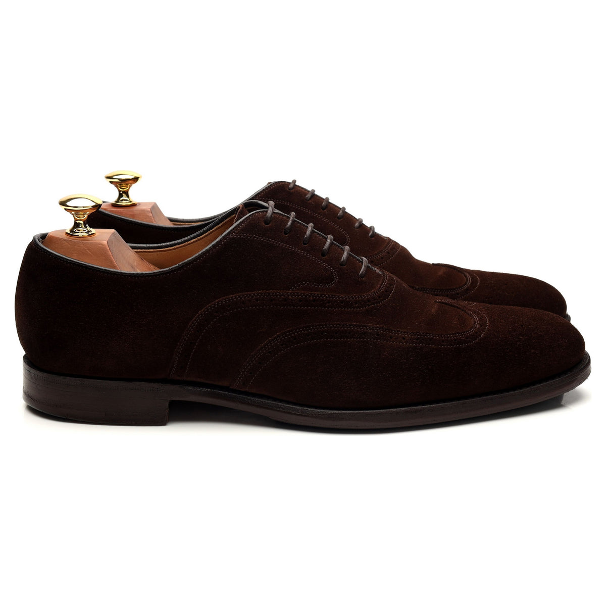 &#39;Measham&#39; Dark Brown Suede Oxford Brogue UK 9 F