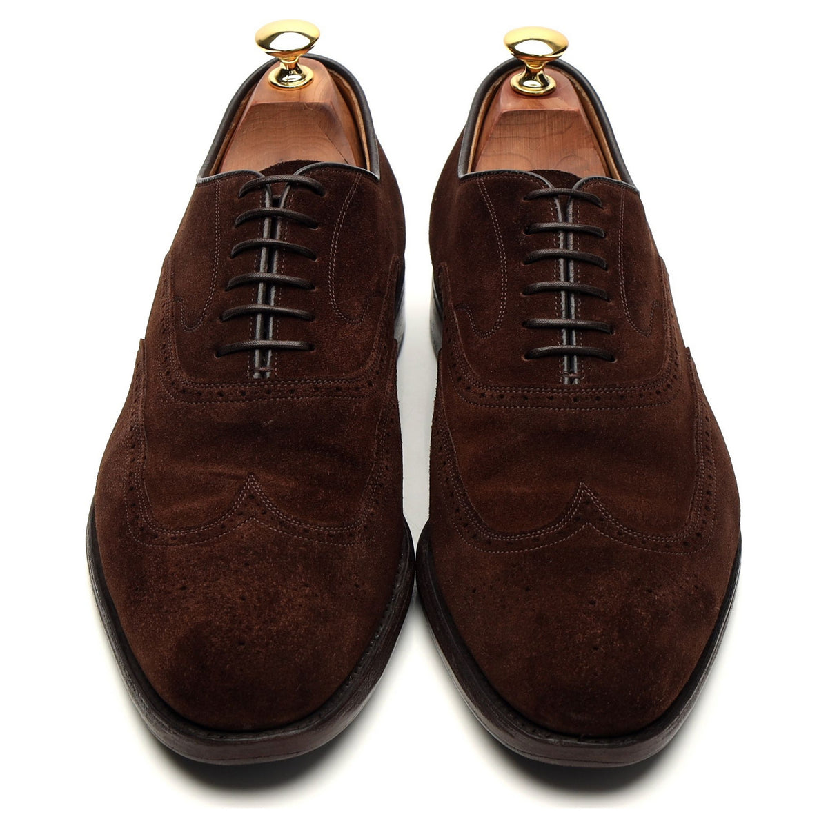 &#39;Measham&#39; Dark Brown Suede Oxford Brogue UK 9 F