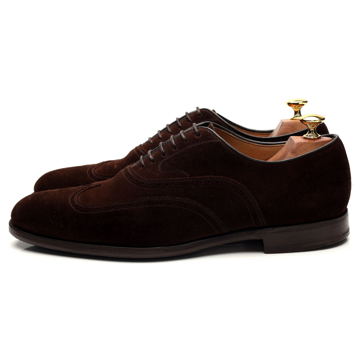 &#39;Measham&#39; Dark Brown Suede Oxford Brogue UK 9 F