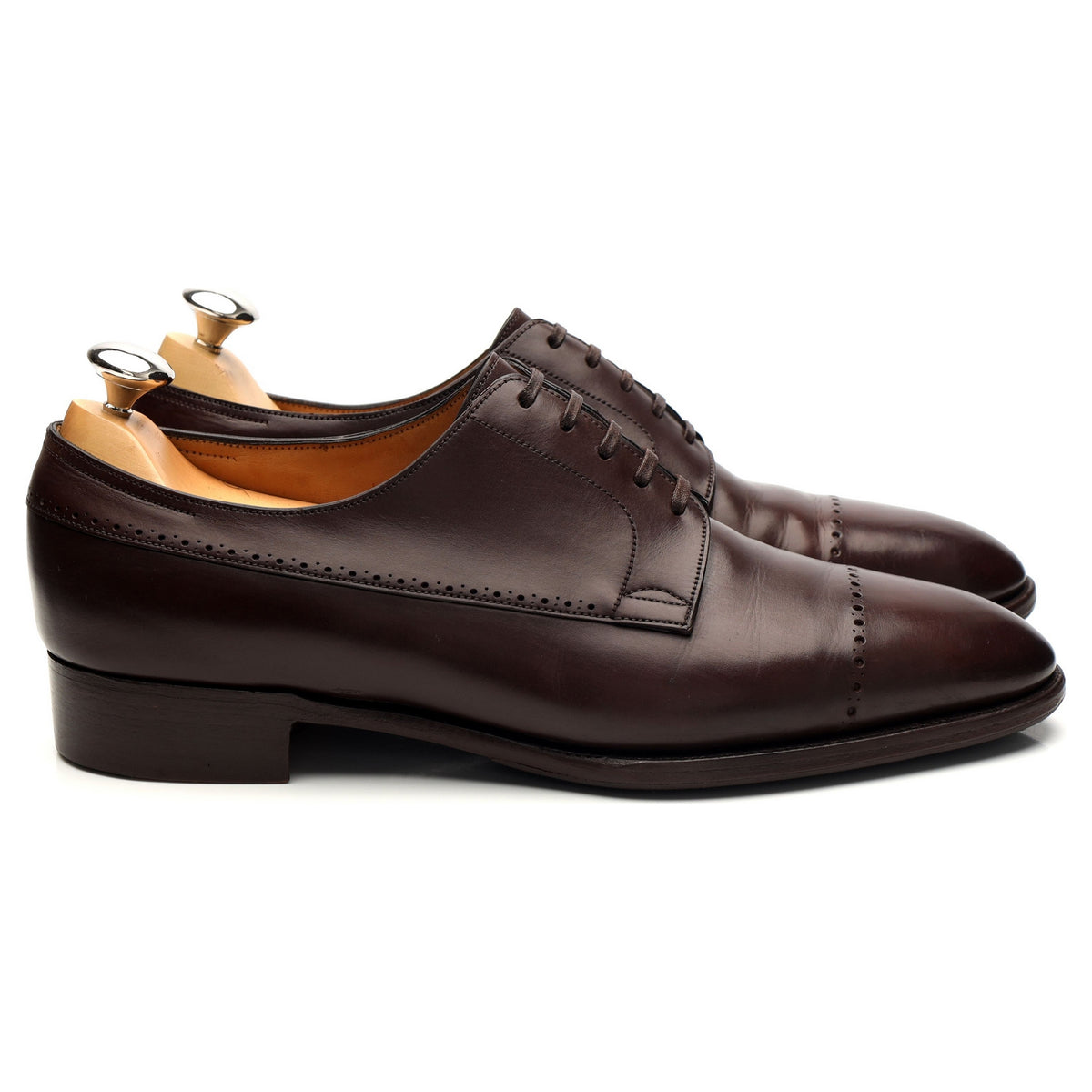 &#39;Haddon&#39; Dark Brown Leather Derby UK 7.5 E