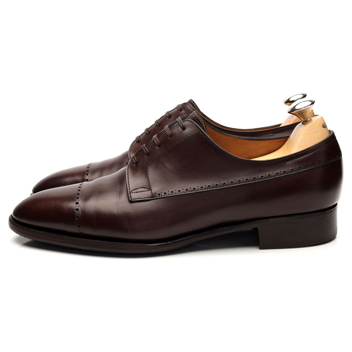 &#39;Haddon&#39; Dark Brown Leather Derby UK 7.5 E