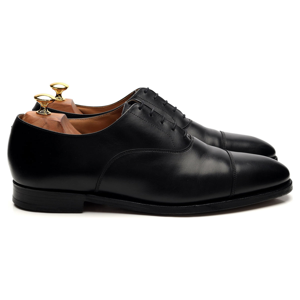 &#39;Connaught&#39; Black Leather Oxford UK 10 E