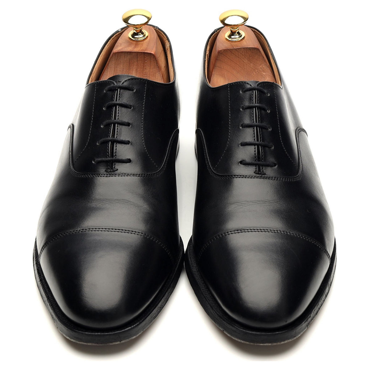 &#39;Connaught&#39; Black Leather Oxford UK 10 E