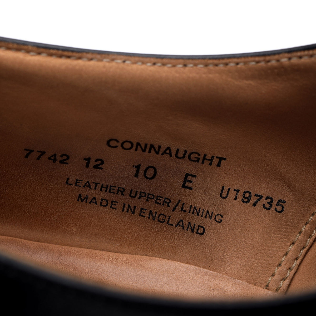 &#39;Connaught&#39; Black Leather Oxford UK 10 E