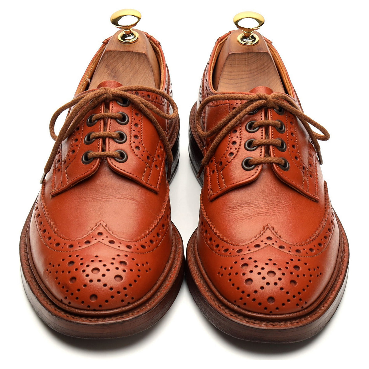 &#39;Keswick&#39; Tan Brown Leather Derby Brogue UK 6