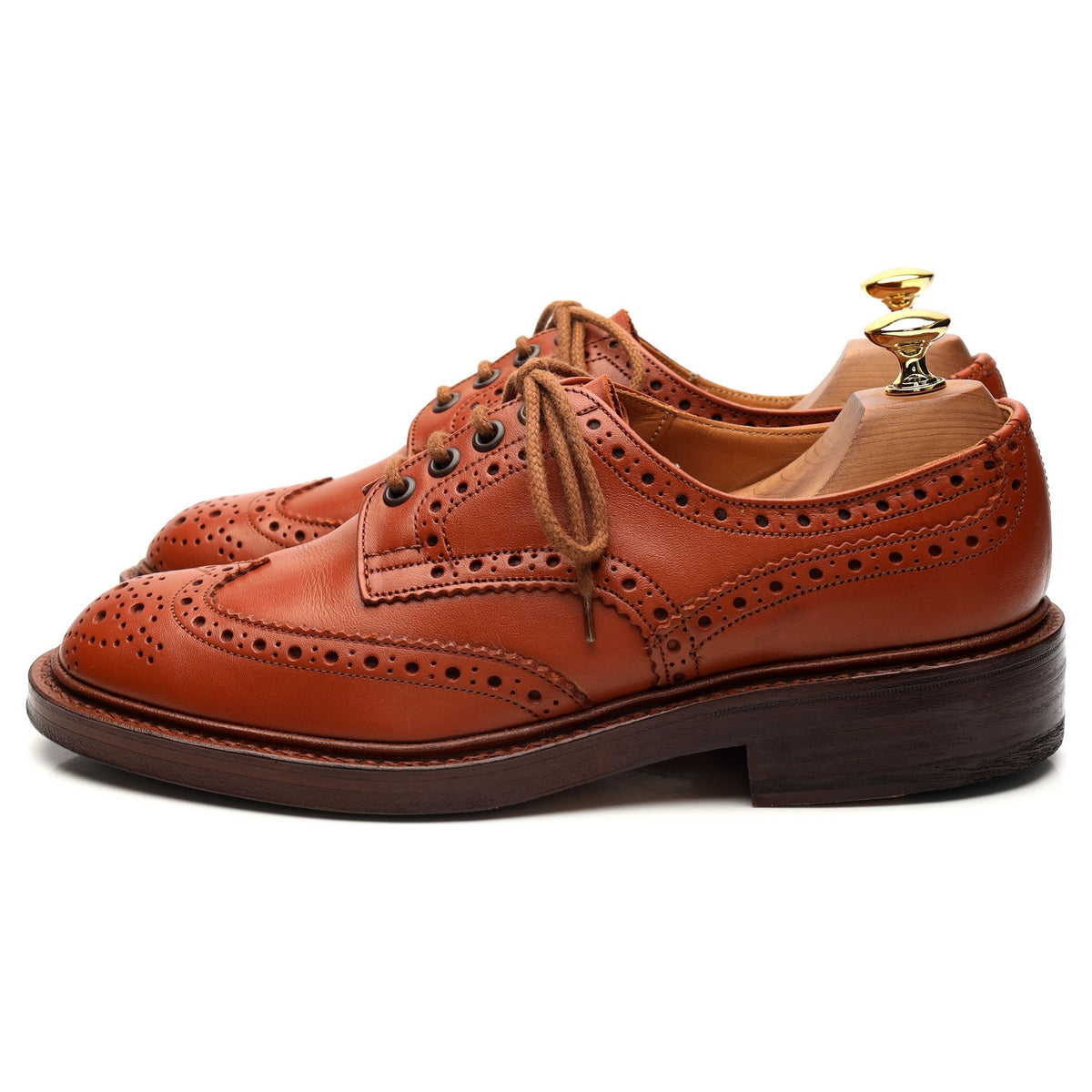 &#39;Keswick&#39; Tan Brown Leather Derby Brogue UK 6