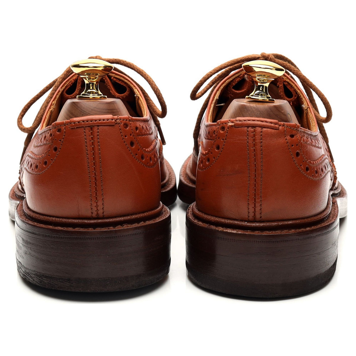 &#39;Keswick&#39; Tan Brown Leather Derby Brogue UK 6