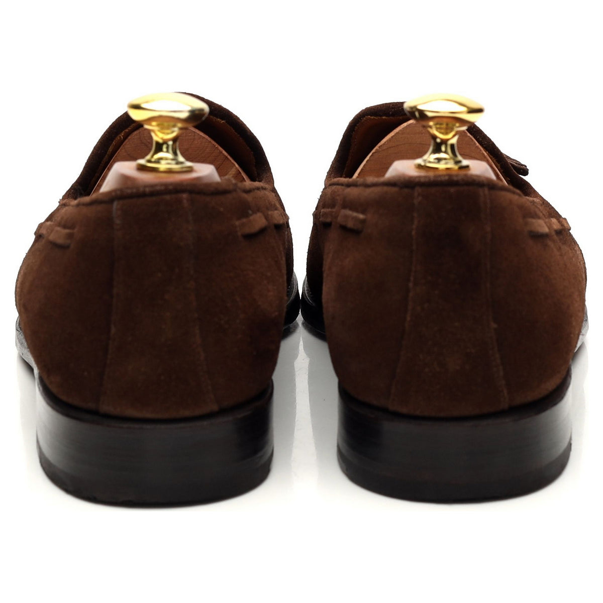 Brown Suede Tassel Loafers UK 8.5