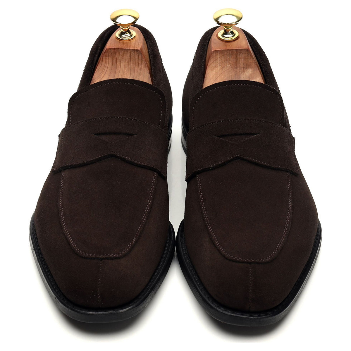 &#39;Parham&#39; Dark Brown Suede Loafers UK 7 F