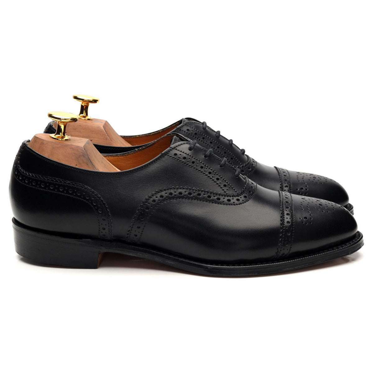 Women&#39;s Black Leather Oxford Brogues UK 5 E