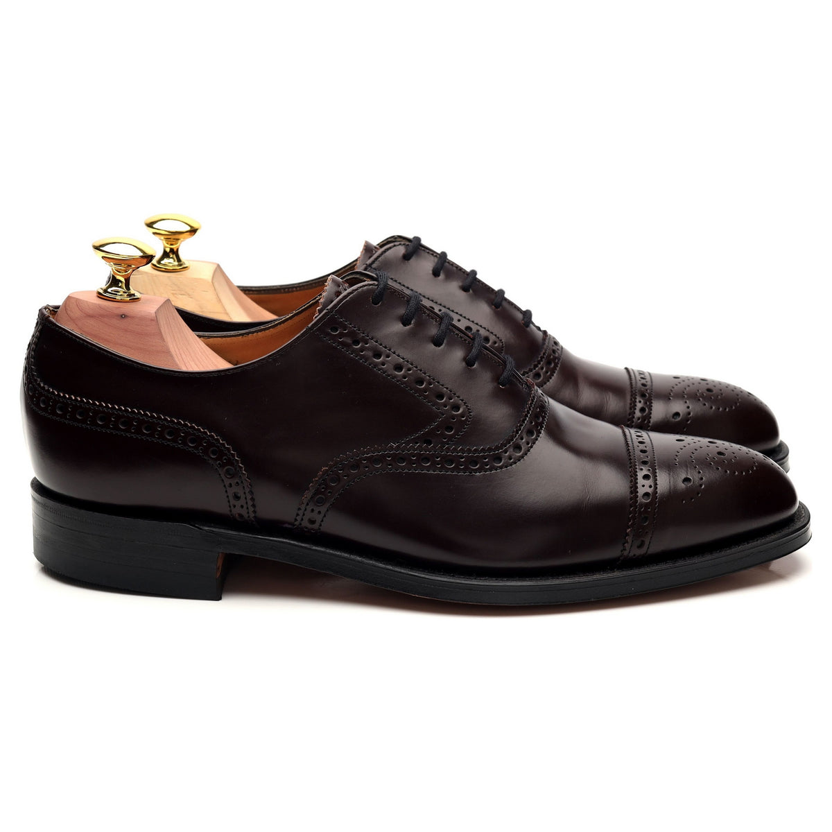 Burgundy Leather Oxford Brogues UK 7 G