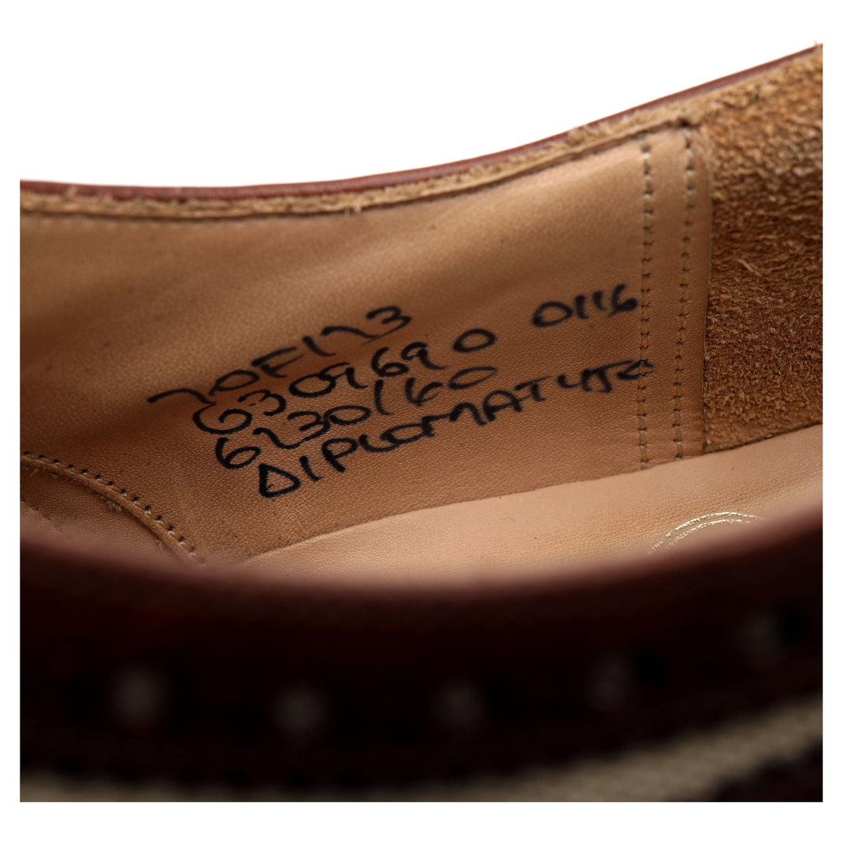 &#39;Diplomat&#39; Brown Leather Spectator Oxford Brogues UK 7 F