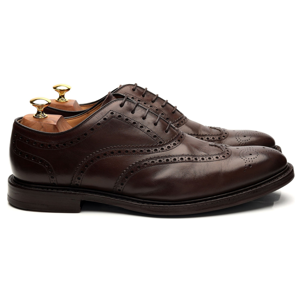 &#39;Clifford&#39; Brown Leather Oxford Brogue UK 9.5 G