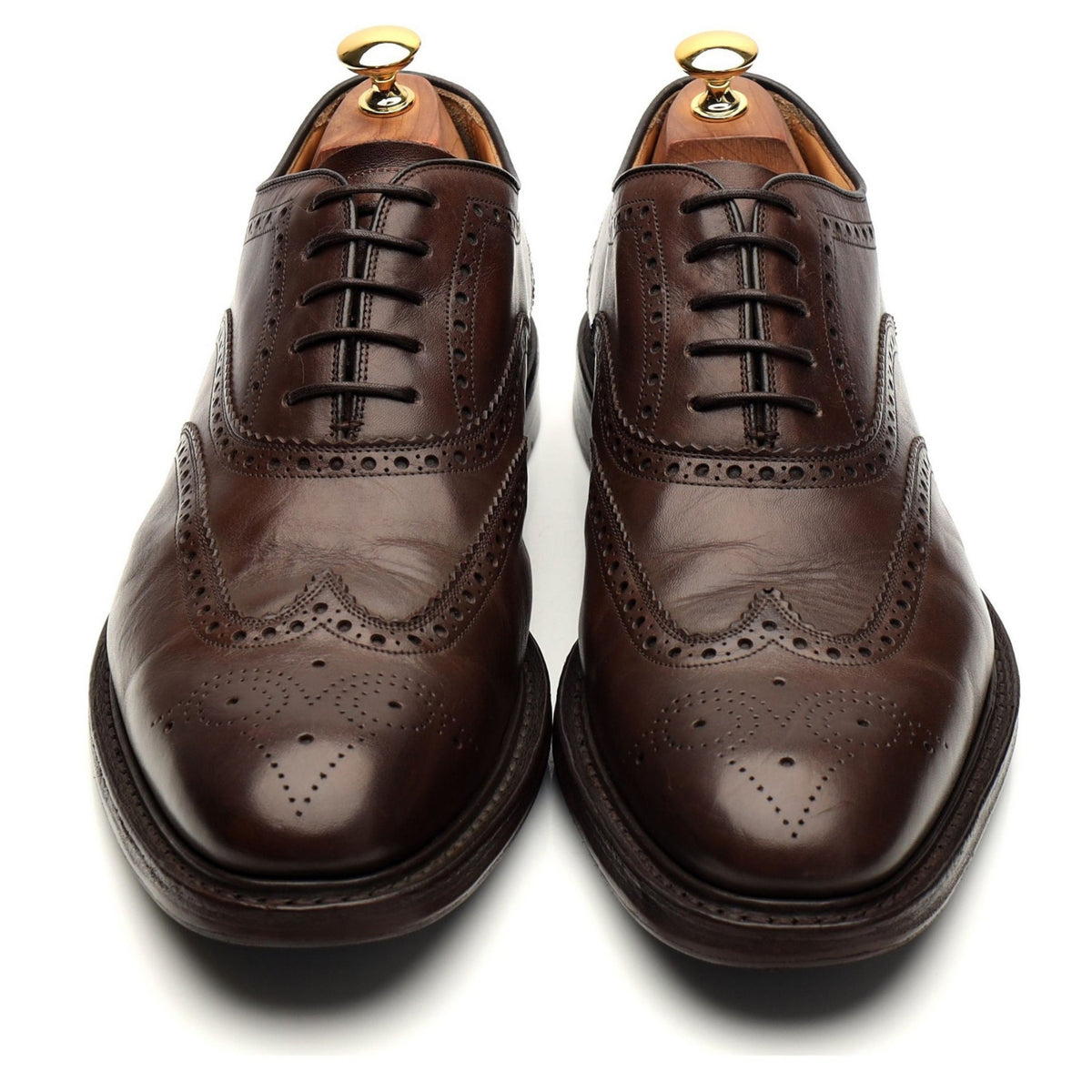 &#39;Clifford&#39; Brown Leather Oxford Brogue UK 9.5 G