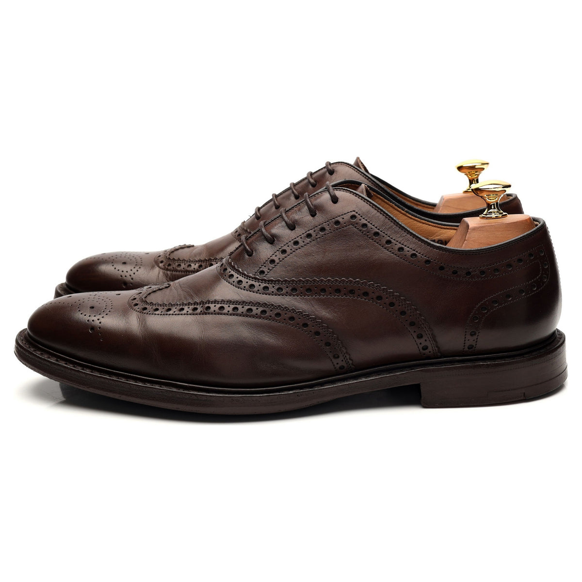 &#39;Clifford&#39; Brown Leather Oxford Brogue UK 9.5 G