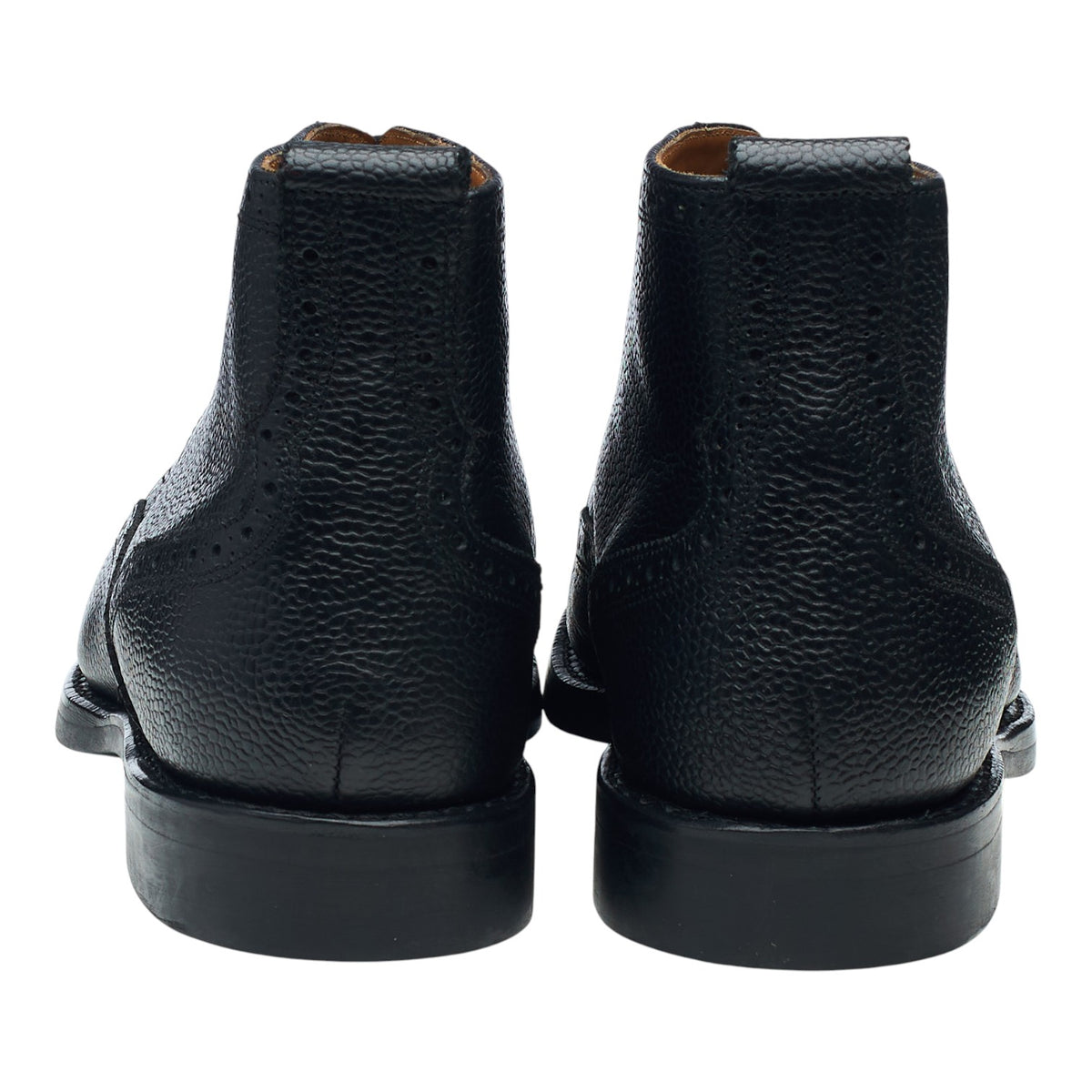 Charles Tyrwhitt Black Leather Brogue Boots UK 8