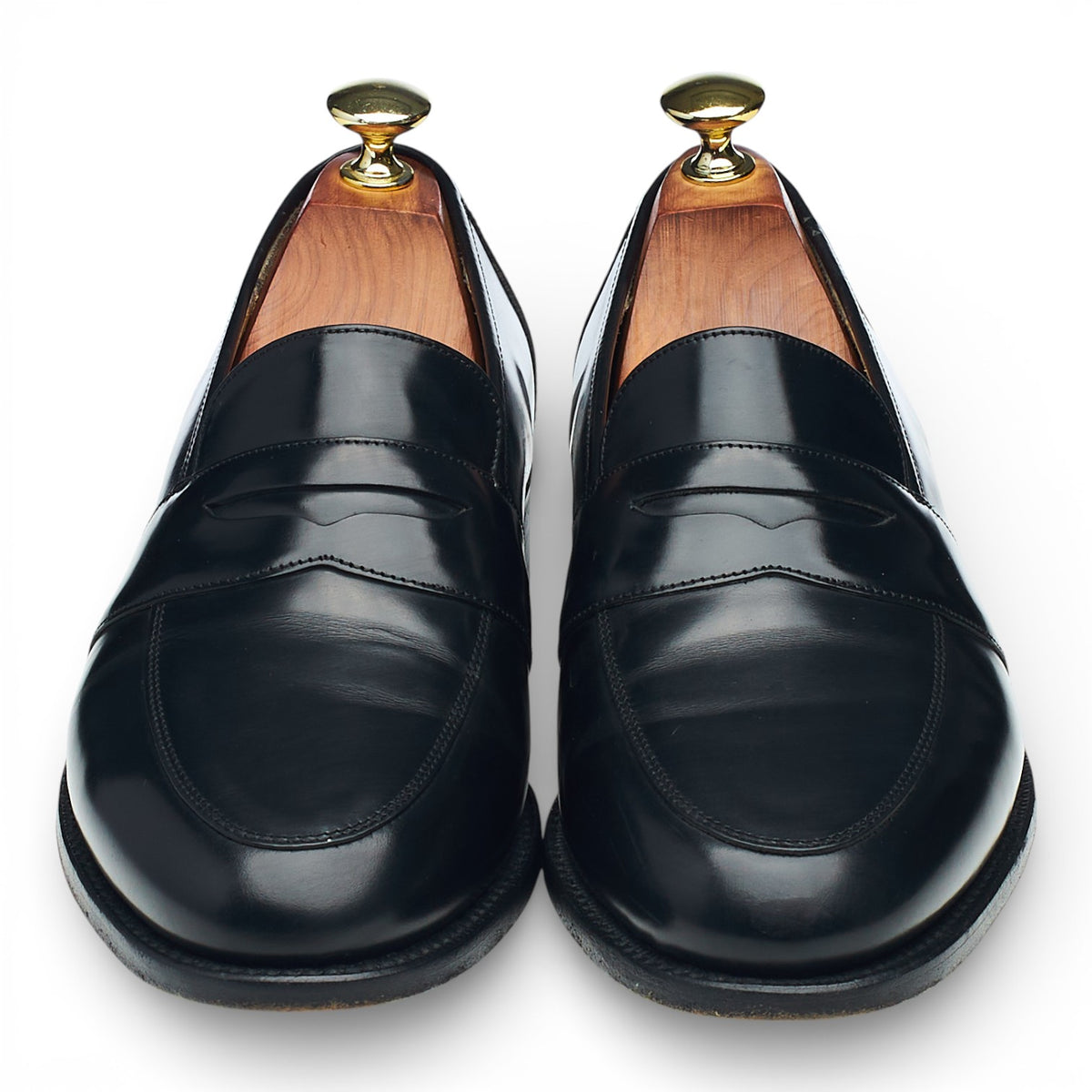 Black Leather Loafers UK 7 F