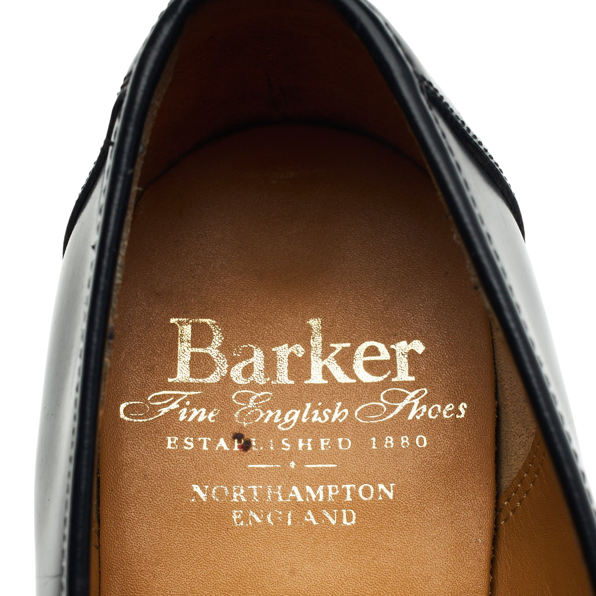 Black Leather Loafers UK 7 F