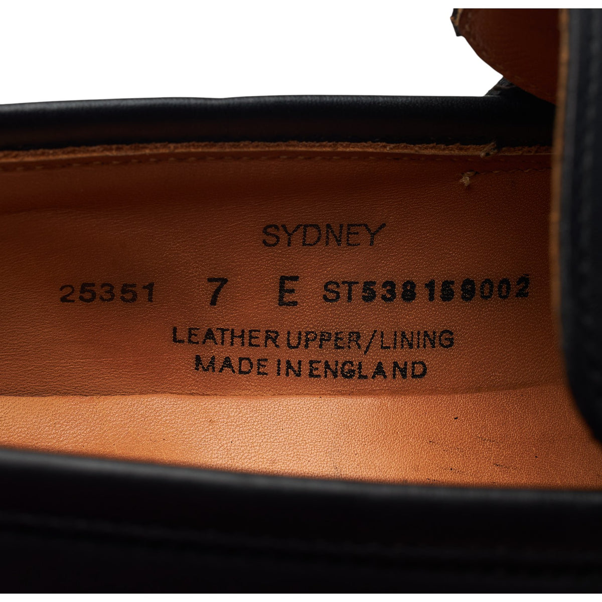 'Sydney' Black Leather Loafers UK 7 E