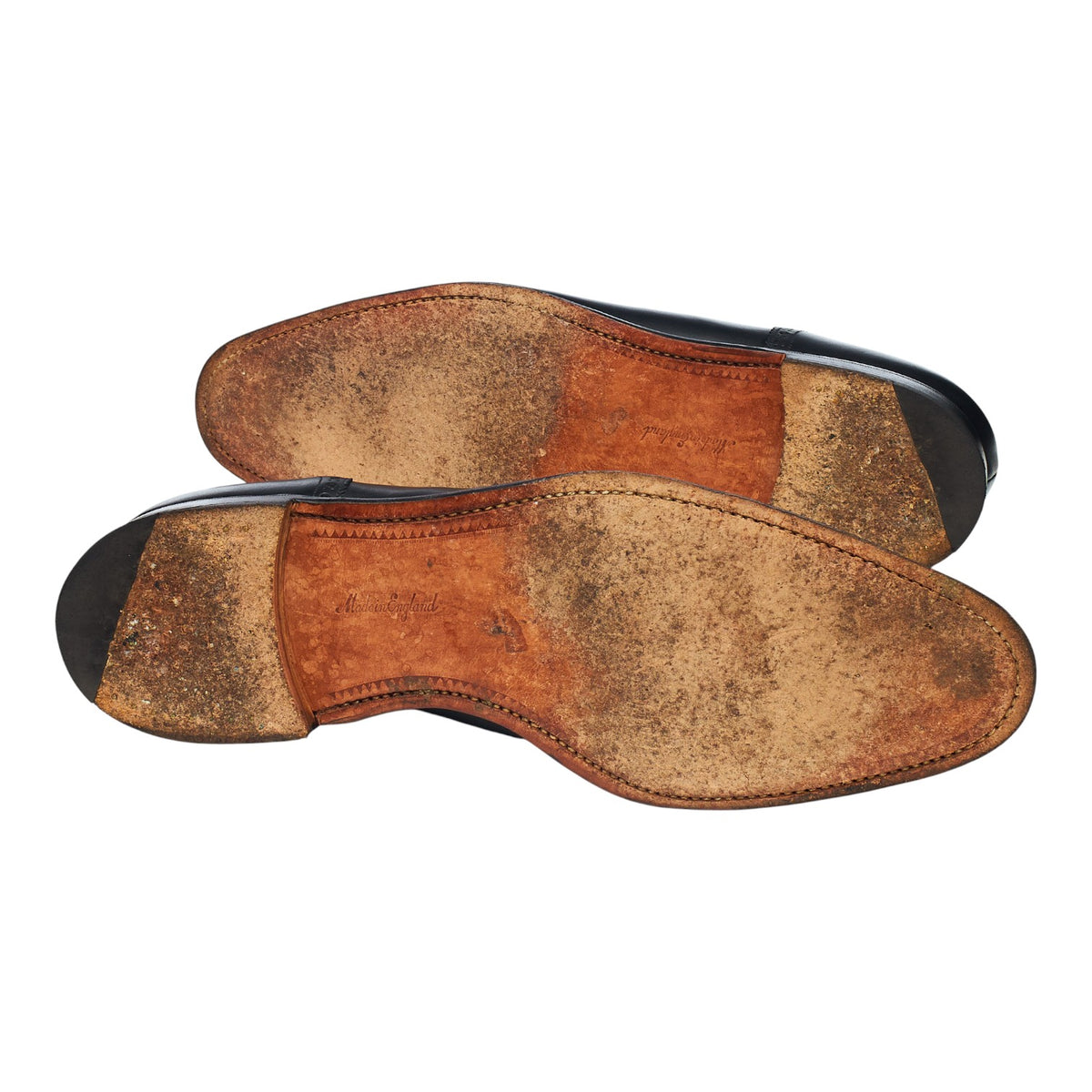 'Fenchurch' Black Leather Oxford Semi Brogues UK 11 F